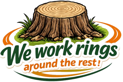 Tree stump rings logo for Jason Pence Tree Service, a professional tree service in Fort Wayne offering tree removal, trimming, and stump grinding.